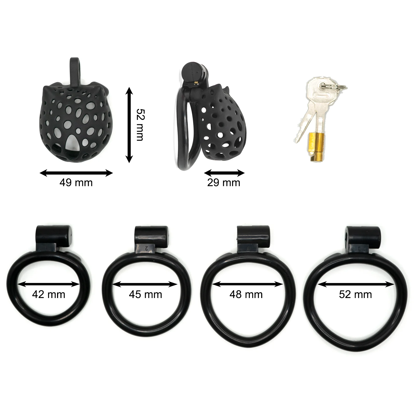 HESEKS Male Chastity Cage Sex Toys Sissy Femboy beginner flat chastity cage belt Cock Cage man lock Penis Rings Men Adult Goods