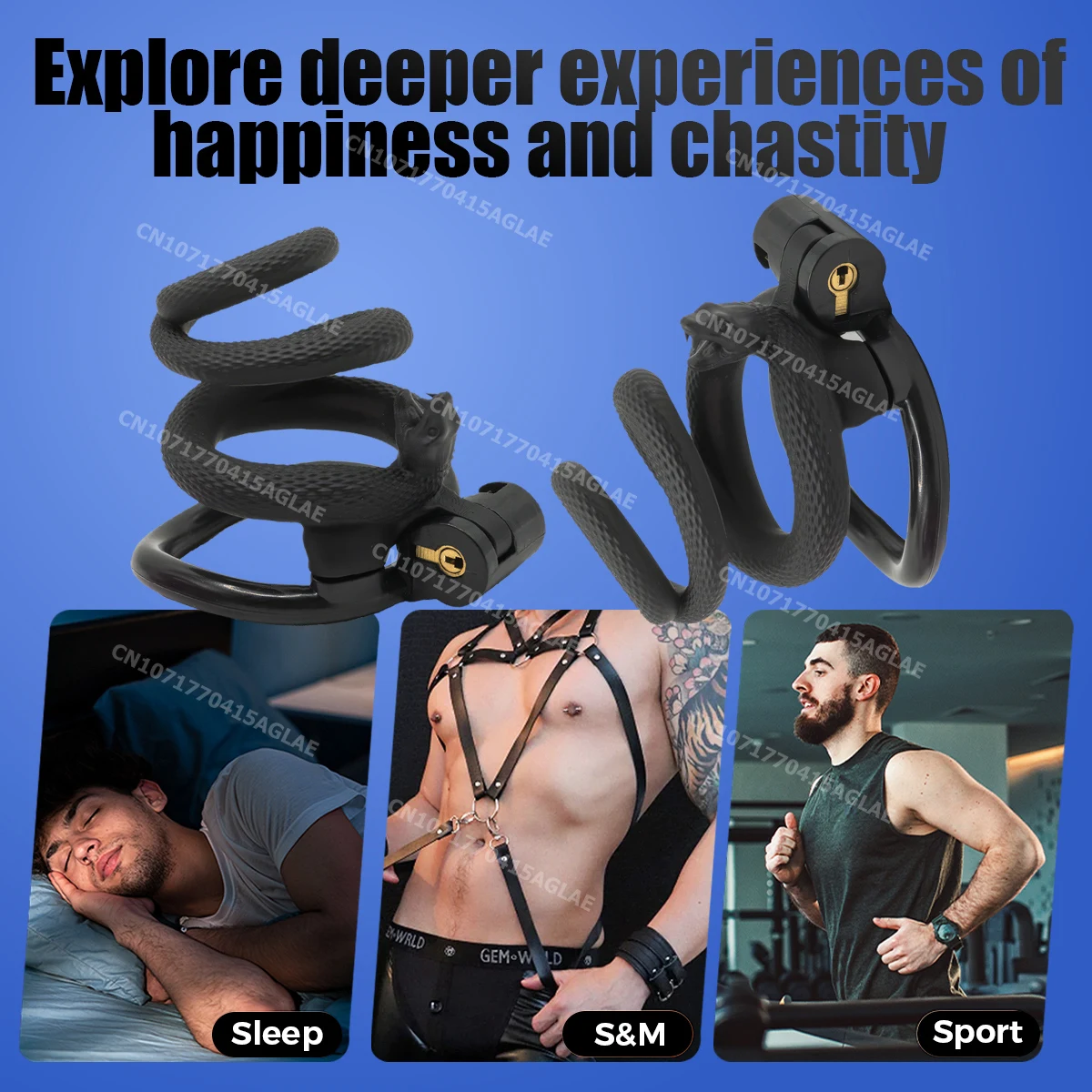 HESEKS Male Chastity Cage Sex Toys Sissy Femboy beginner flat chastity cage belt Cock Cage man lock Penis Rings Men Adult Goods