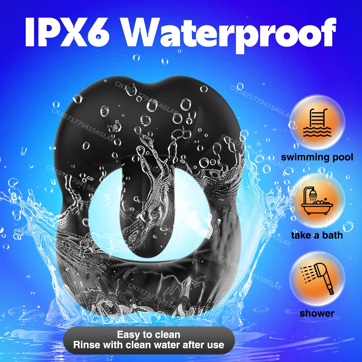 HESEKS Mouth Tongue Vibrating Cock Ring with 9 Vibrations Pleasure Penis Ring Vibrator Ejaculation Erection Sex Toys for Men