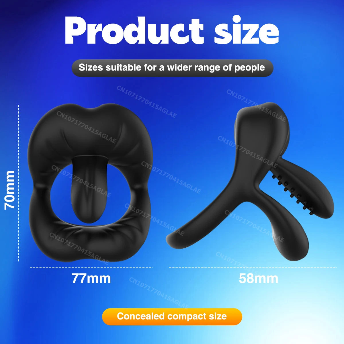 HESEKS Mouth Tongue Vibrating Cock Ring with 9 Vibrations Pleasure Penis Ring Vibrator Ejaculation Erection Sex Toys for Men
