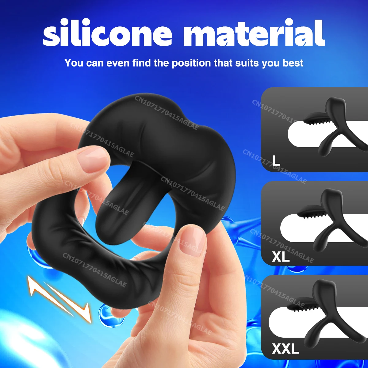 HESEKS Mouth Tongue Vibrating Cock Ring with 9 Vibrations Pleasure Penis Ring Vibrator Ejaculation Erection Sex Toys for Men