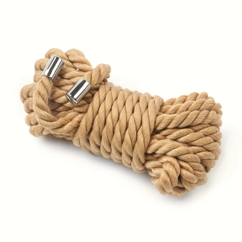 Premium Adult BDSM Rope Kit - Hemp Rope with Metal Head, Bed Bondage for Limbs, Durable and Secure Female SM Accessories