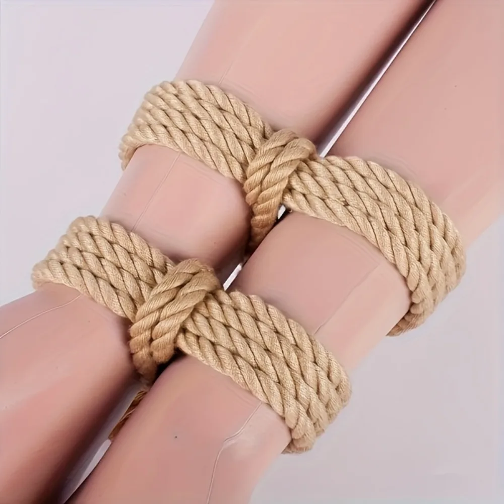 Premium Adult BDSM Rope Kit - Hemp Rope with Metal Head, Bed Bondage for Limbs, Durable and Secure Female SM Accessories