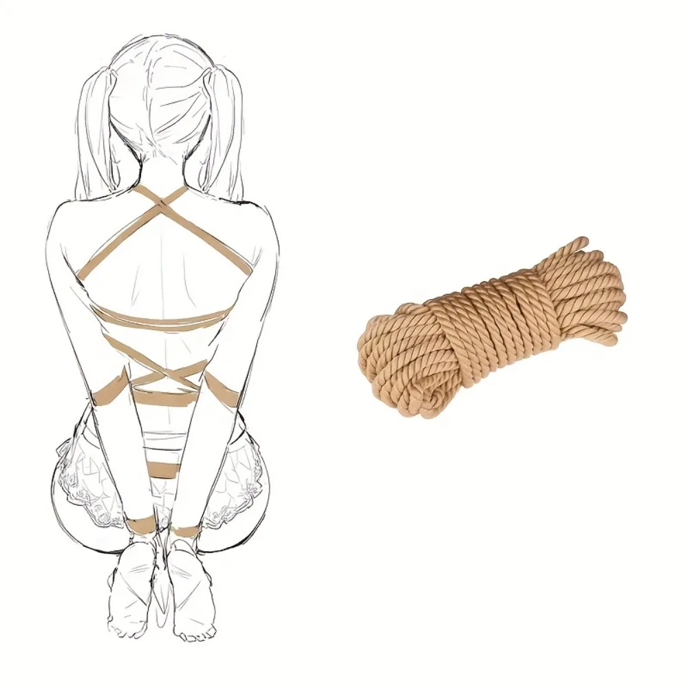 Premium Adult BDSM Rope Kit - Hemp Rope with Metal Head, Bed Bondage for Limbs, Durable and Secure Female SM Accessories