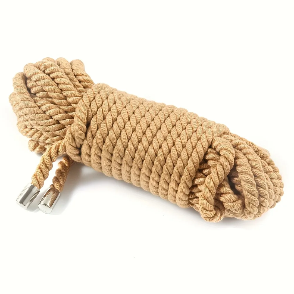 Premium Adult BDSM Rope Kit - Hemp Rope with Metal Head, Bed Bondage for Limbs, Durable and Secure Female SM Accessories