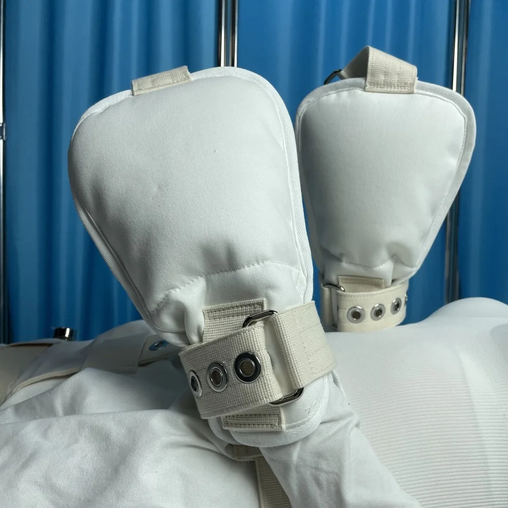 Luvas Restritoras Hospitalar Bondage Mittens Contenção Total - Imagem 2