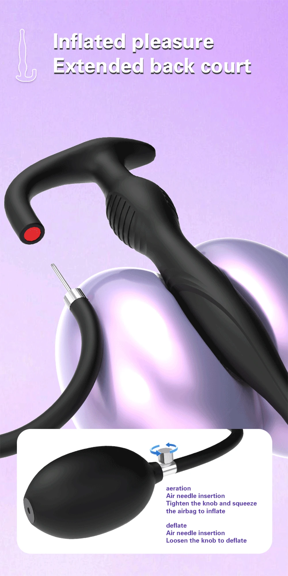 Inflatable Anal Plug Anal Expander Sex Toys For Men Women Butt Plug Ass Butt Dilator Prostate Massager G Spot Stimulator Erotic