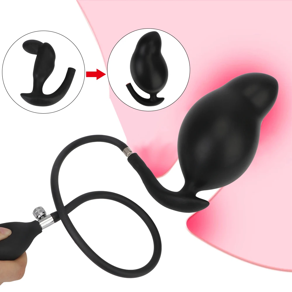 Inflatable Butt Plug Anal Dilator For Women Dildo Vaginal Expander Sex Toys Couple Adult Games Men 18 Bondage Set Erotic Product