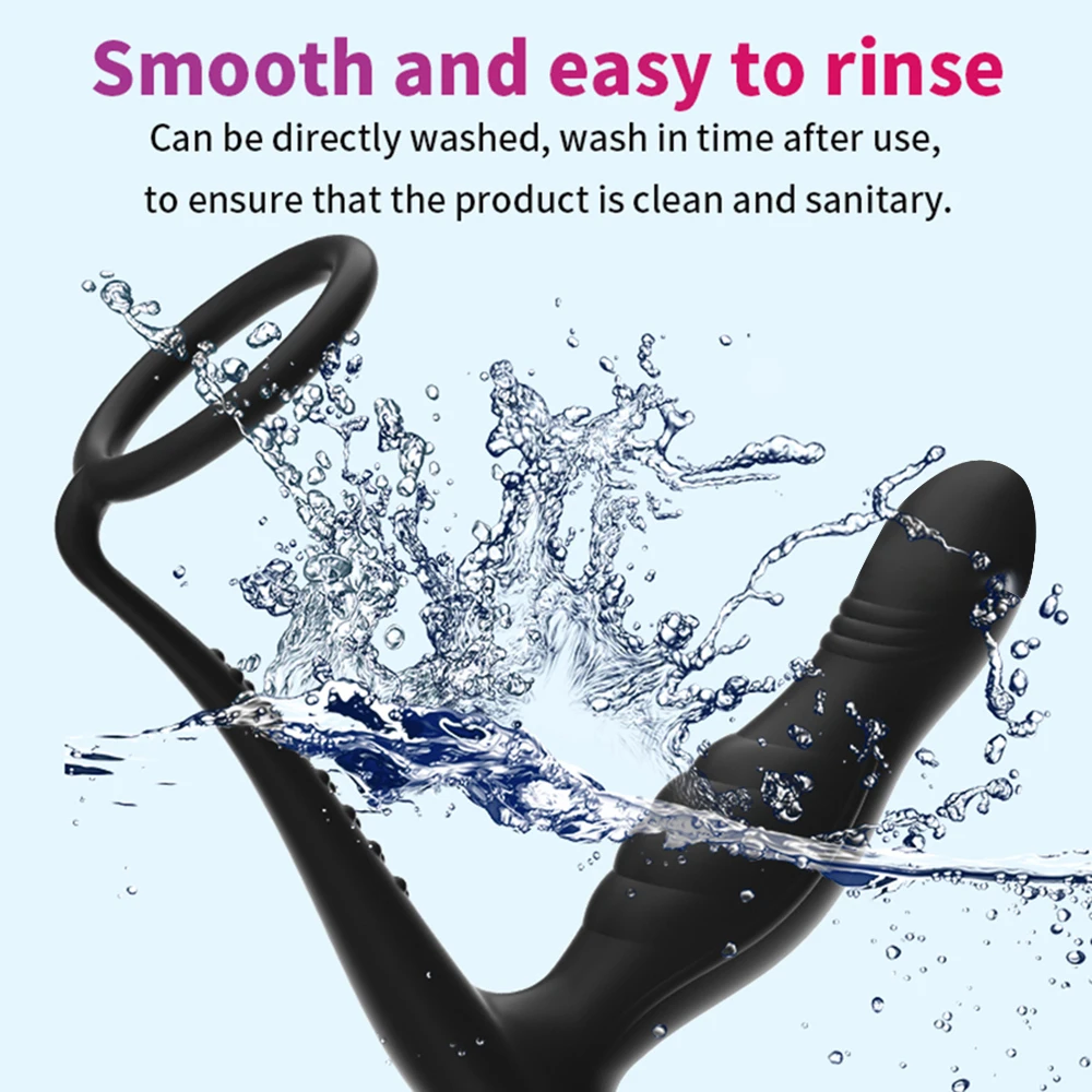 Inflatable Anal Plug With Penis Ring Stimulate Sex Toys For Men Women Anus Ass Butt Dilator Prostate Massager G Spot Stimulator