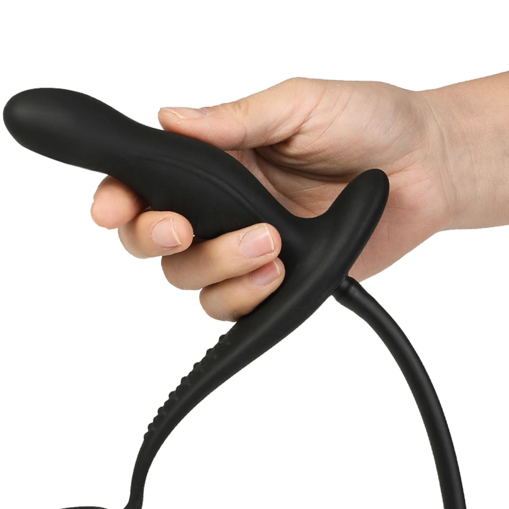 Inflatable Anal Plug With Penis Ring Stimulate Sex Toys For Men Women Anus Ass Butt Dilator Prostate Massager G Spot Stimulator