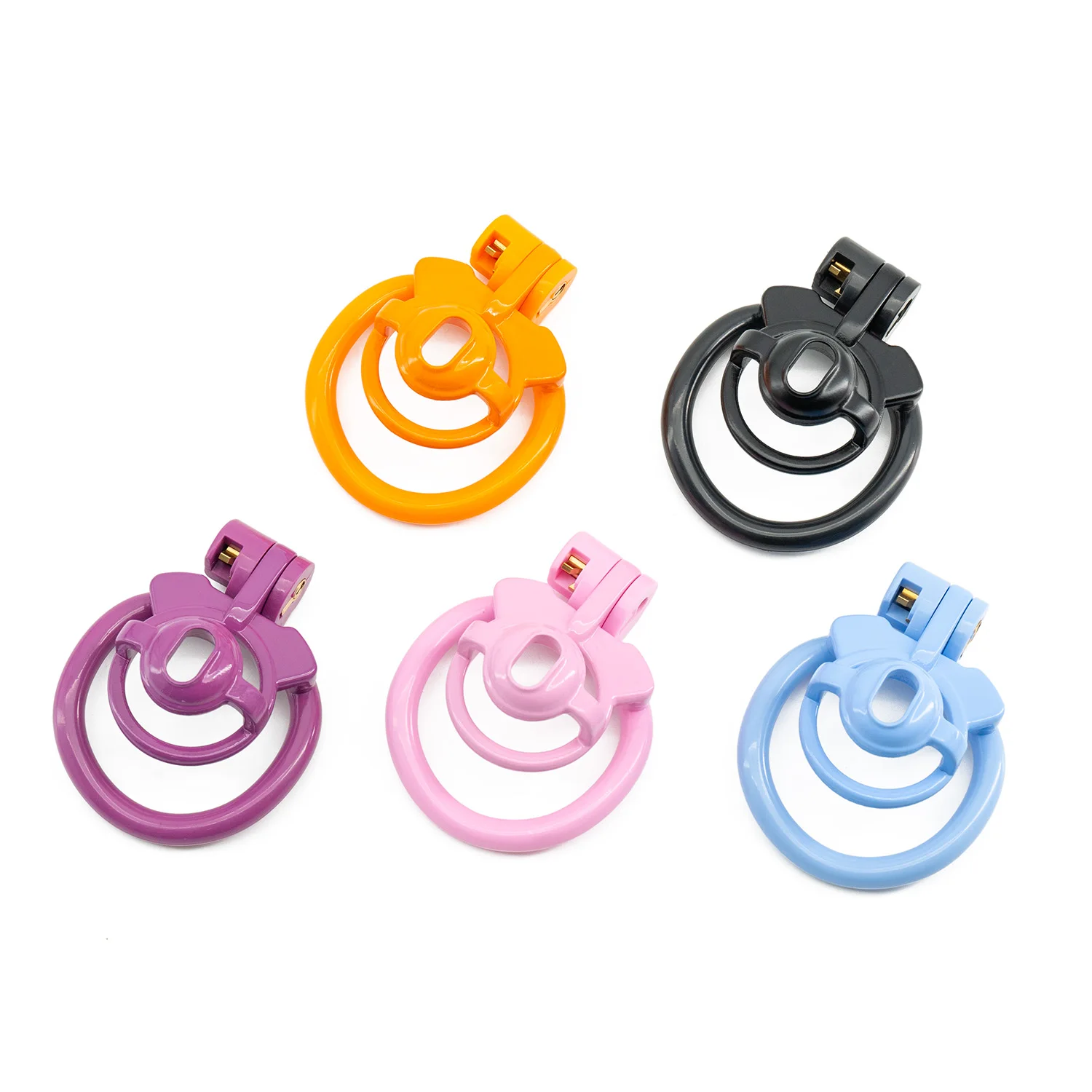 2.0 Curved Ring Small Dome Male Chastity Lock, Crossdressing Pseudo-Clitoris Design TS Genital Restraint