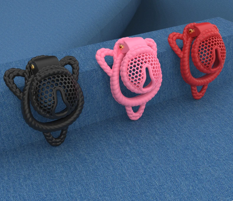 2026 NEW Hemp Rope Pattern Design Male Chastity Device Bee-hive Cock Cage Bondage Penis Ring Men Fetish Adult Sex Toys A652A653