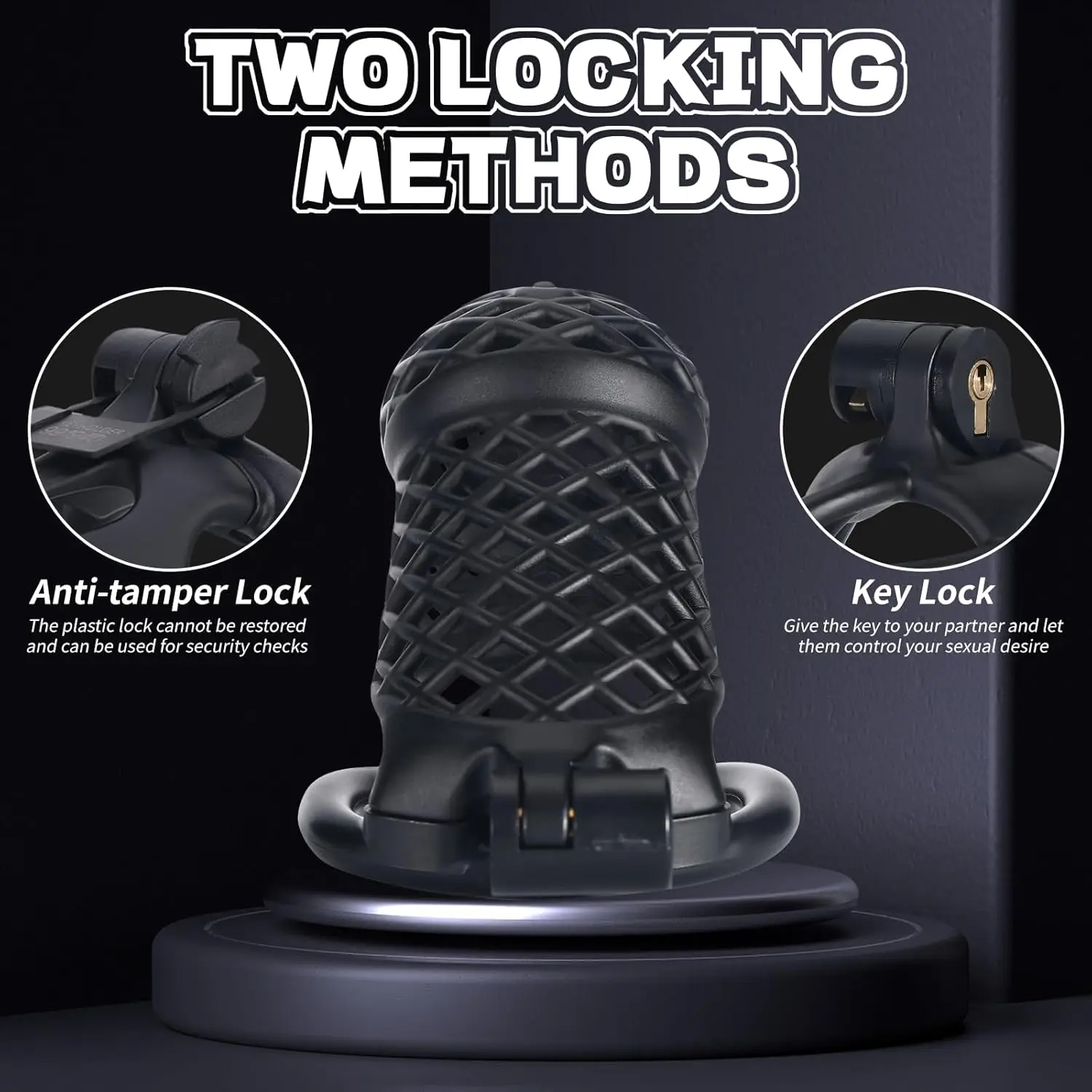 Fishnet Chastity Cage Small Breathable Chastity Device with 5 Sizes Rings Penis Exercise Bondage Gear Lightweight Adult Sex Toy