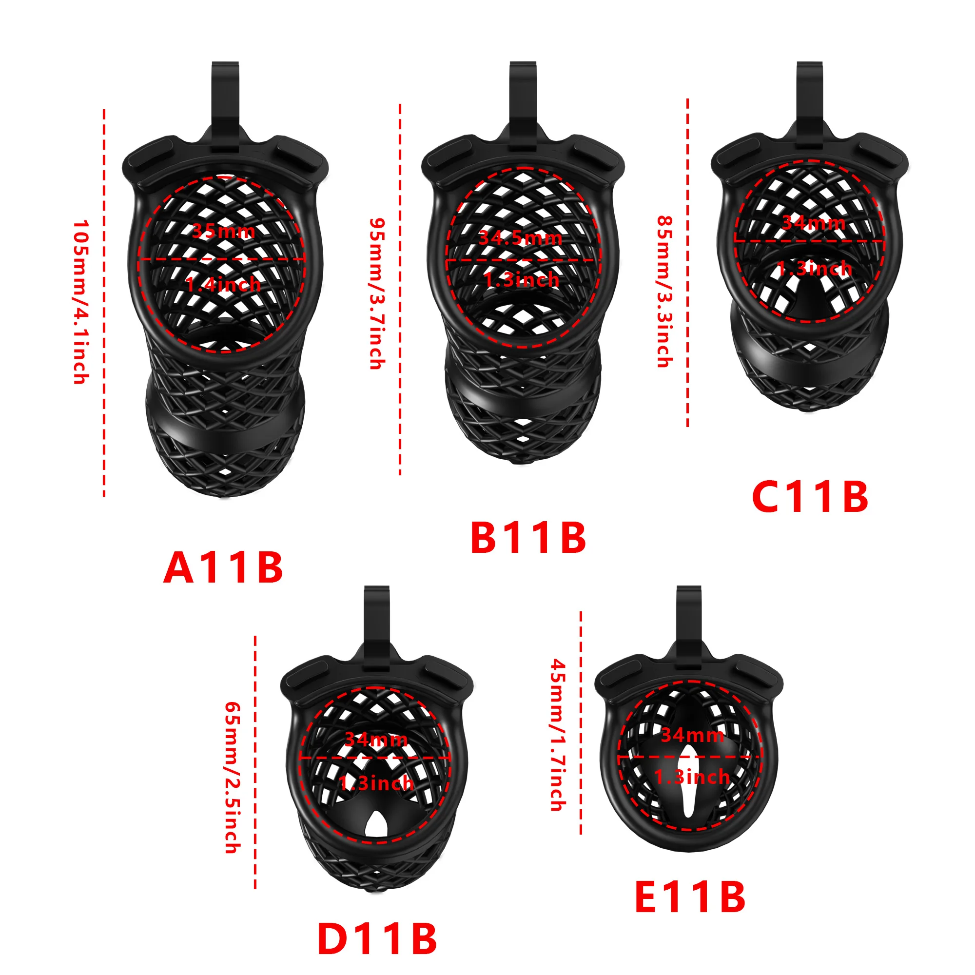 Fishnet Chastity Cage Small Breathable Chastity Device with 5 Sizes Rings Penis Exercise Bondage Gear Lightweight Adult Sex Toy