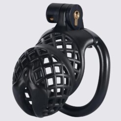 Cinto de Castidade Cobra Mesh 5 Anéis Fishnet Chastity