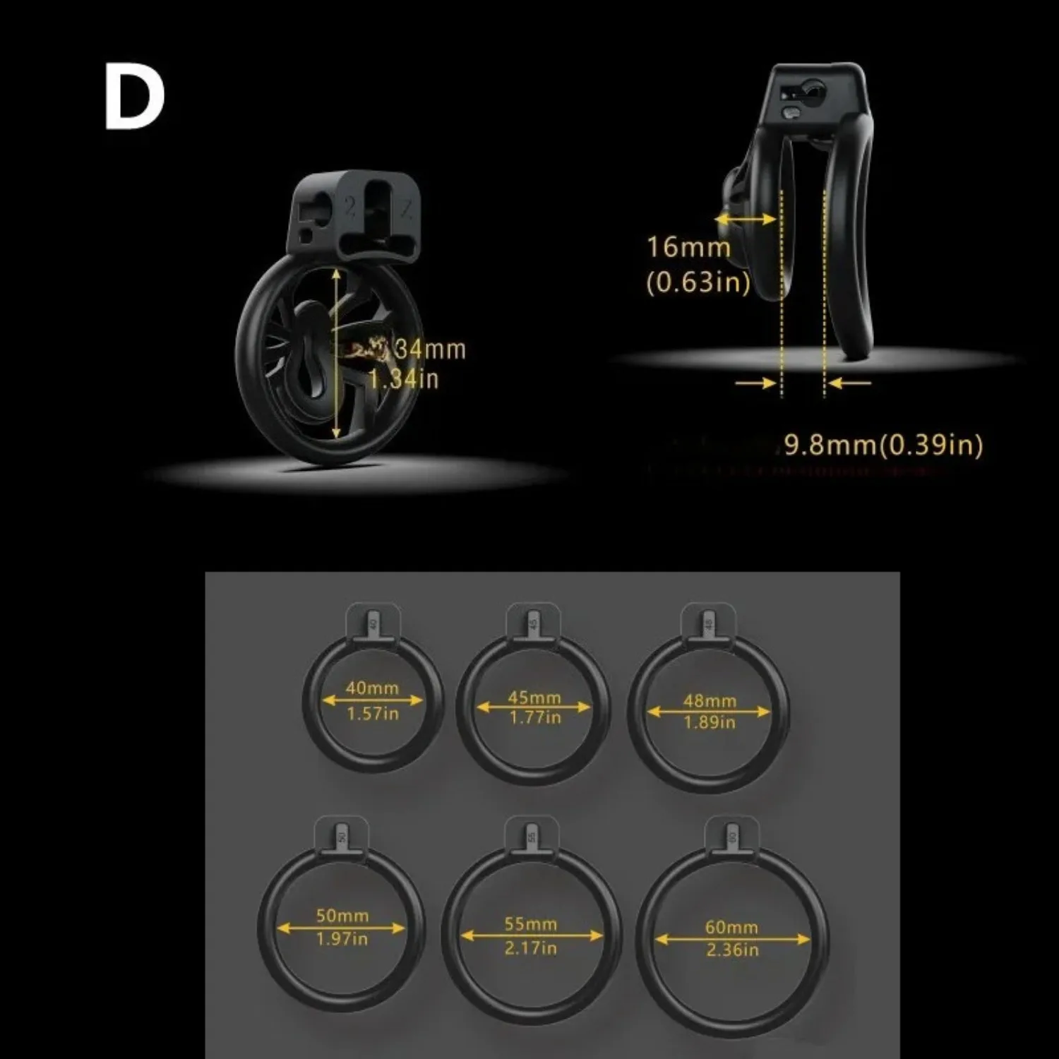 Sissy Chastity Cage with 5 Size Rings Penis Restraint Chastity Lock Sex Toys for Man Gay Abstinence Lock Ring Bondage Cock Cage