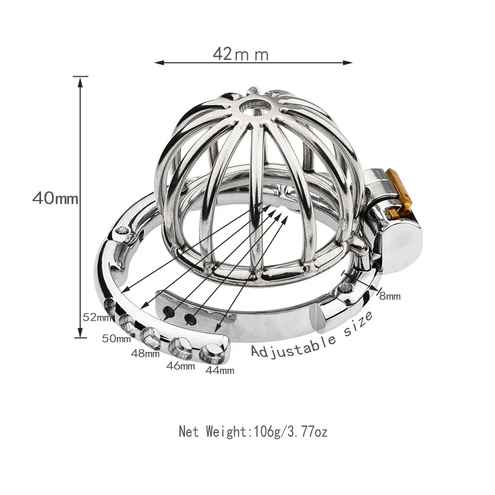 Gaiola de Castidade Anel Ajustável Lock Clasp Chastity Cage - Imagem 6