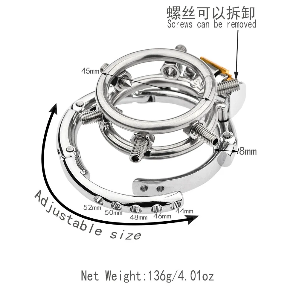 2025 Adjustable Clasp Chastity Cage Sex Toys for Men Metal Penis Ring Sleeve Bdsm Penis Bondage Erotic Urethral Lock Cock Cage 2025 Adjustable Clasp Chastity Cage Sex Toys for Men Metal Penis Ring Sleeve Bdsm Penis Bondage Erotic Urethral Lock Cock Cage