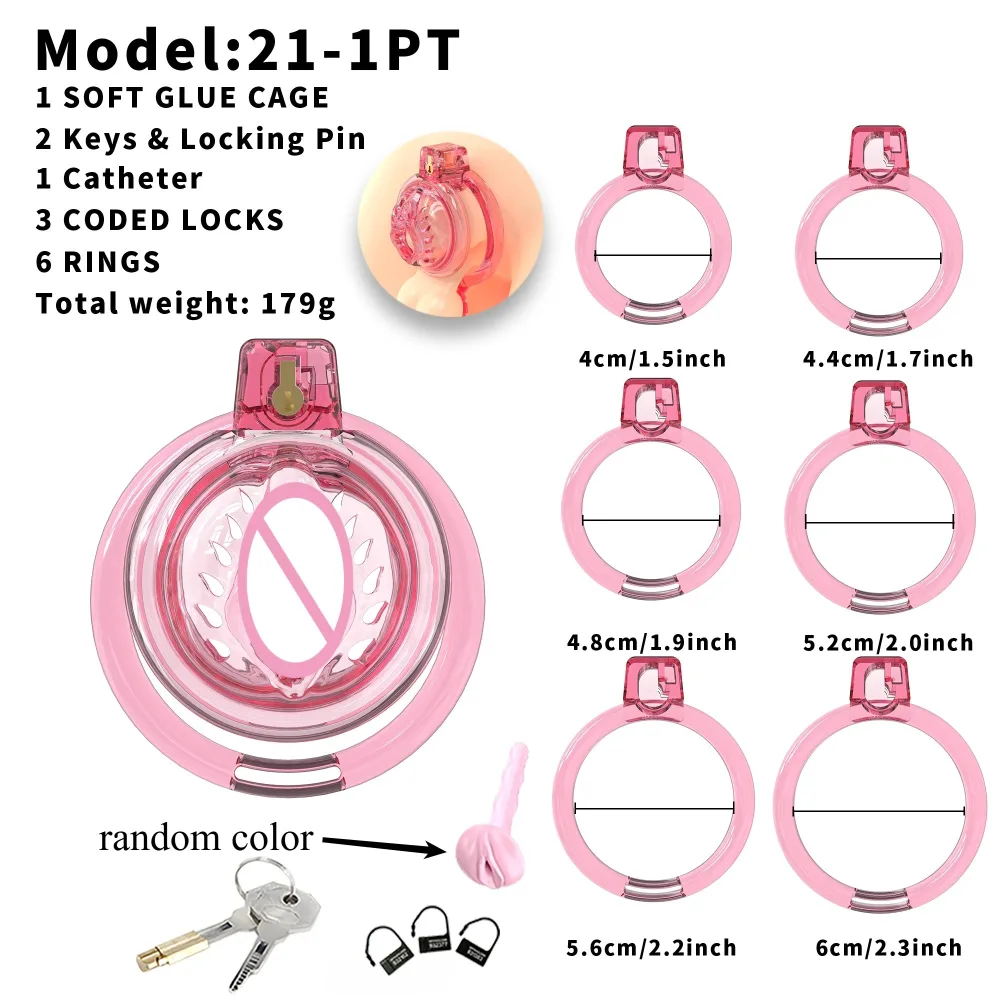 Kit da gaiola macia com 6 anéis de 4 a 6 cm, cateter, chaves e lacres