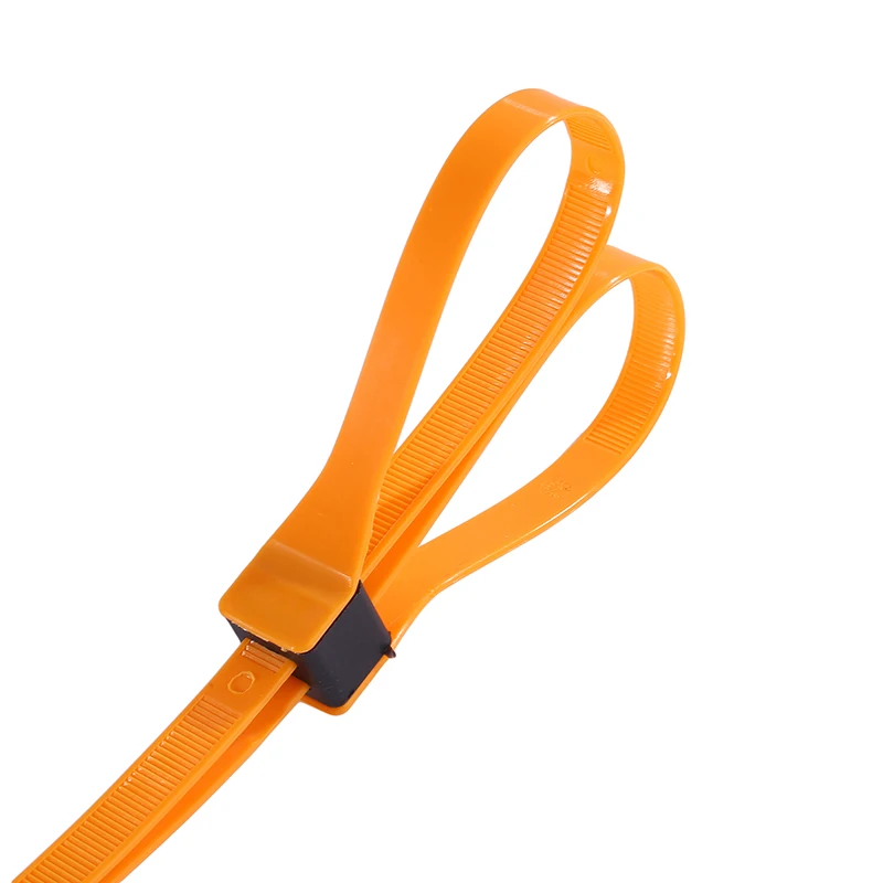 1PC Nylon Cable Ties CS Outdoor Plastic Police Handcuffs Double Flex Cuffs Disposable Professional Zip Tie Orange Yellow Black