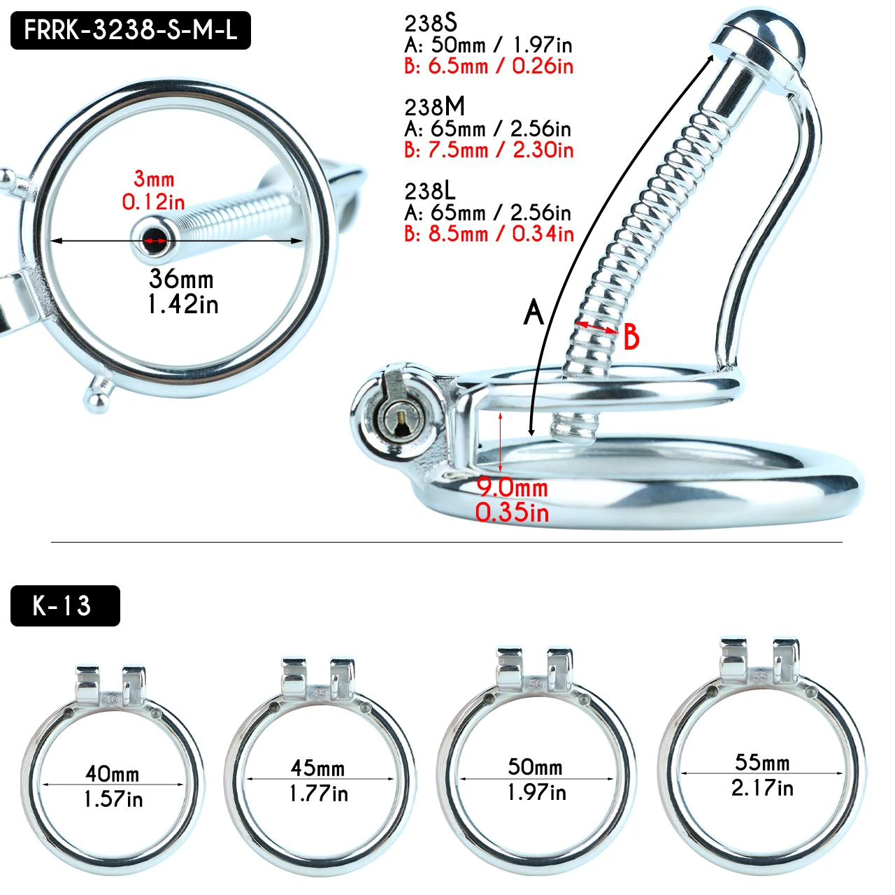 FRRK Stainless Steel Male Chastity Devices Cock Cage With Urethral Catheter Penis Lock Cock Ring Sex Toys For Men Chastity Belt