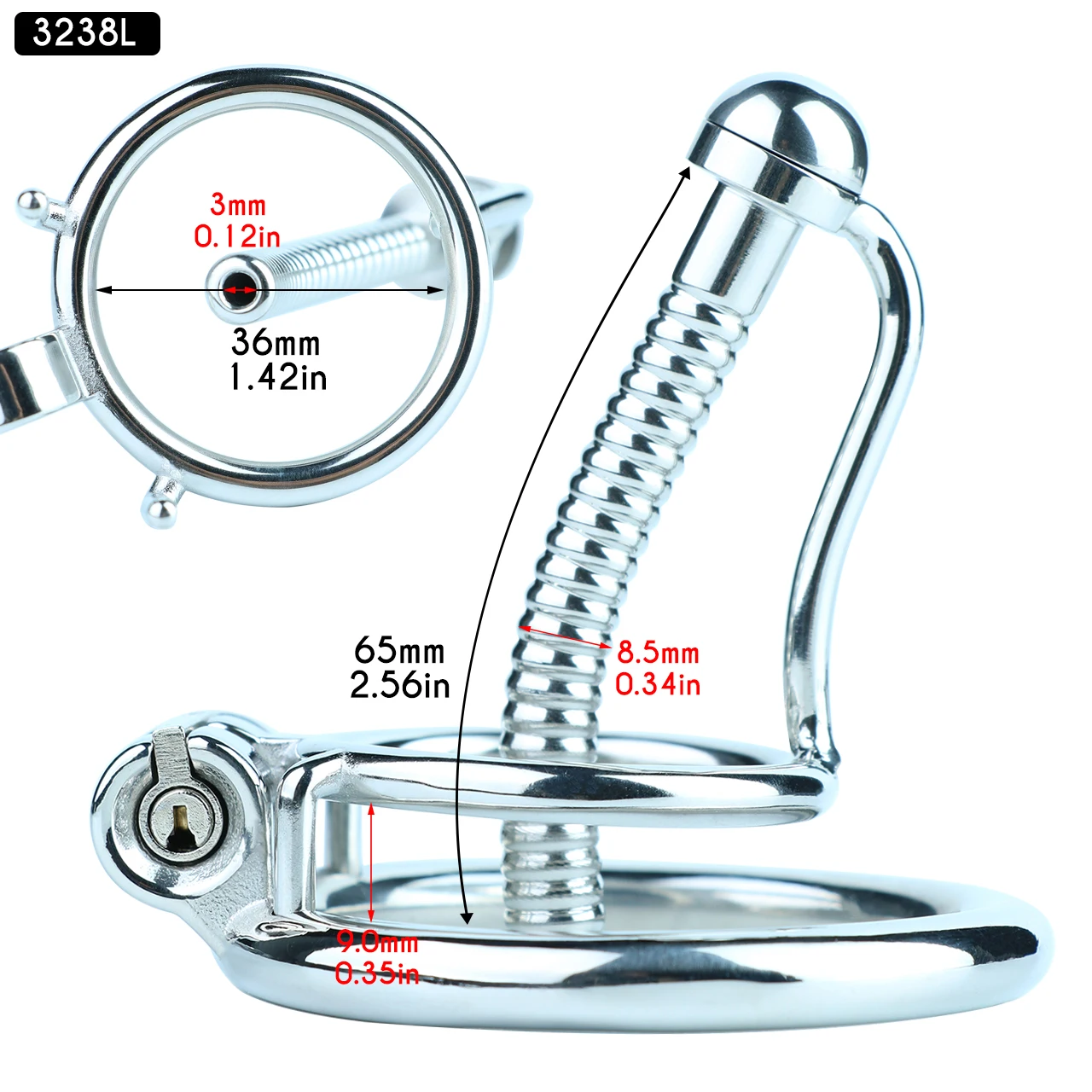 FRRK Stainless Steel Male Chastity Devices Cock Cage With Urethral Catheter Penis Lock Cock Ring Sex Toys For Men Chastity Belt