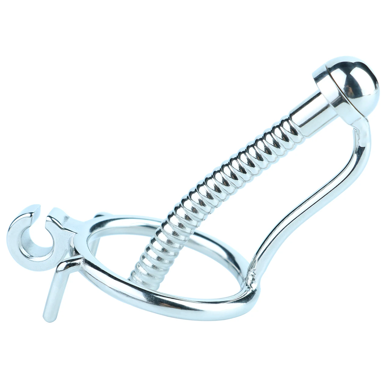 FRRK Stainless Steel Male Chastity Devices Cock Cage With Urethral Catheter Penis Lock Cock Ring Sex Toys For Men Chastity Belt