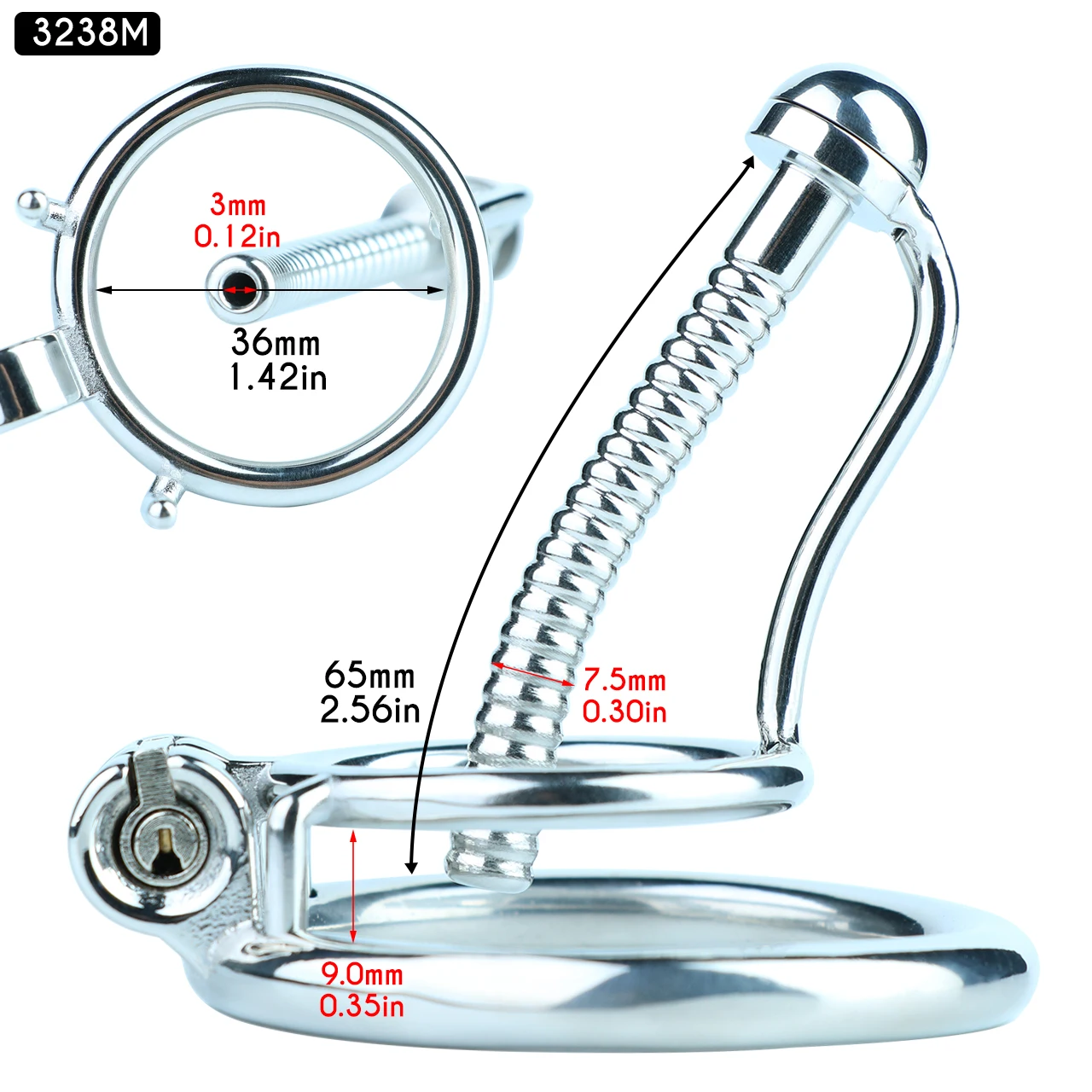 FRRK Stainless Steel Male Chastity Devices Cock Cage With Urethral Catheter Penis Lock Cock Ring Sex Toys For Men Chastity Belt