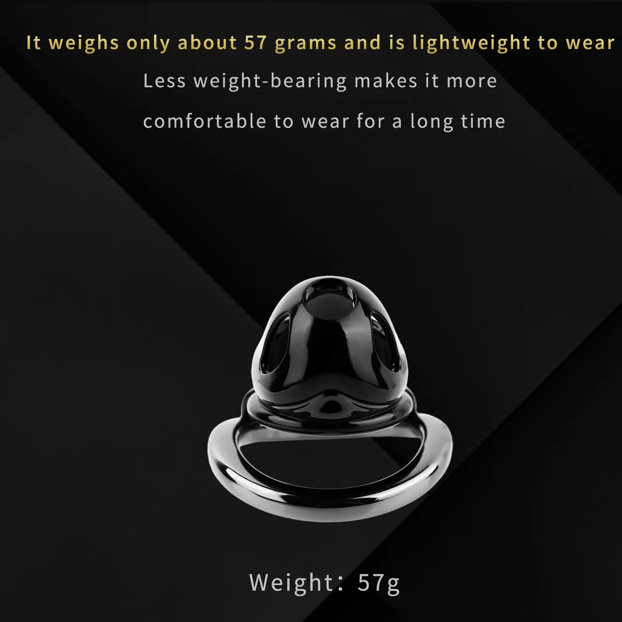 FRRK ABS Resin Black Male Chastity Cage with Aluminum Alloy Penile Ring Erotic Urethral Lock Penis Restraint Device BDSM Sex Toy