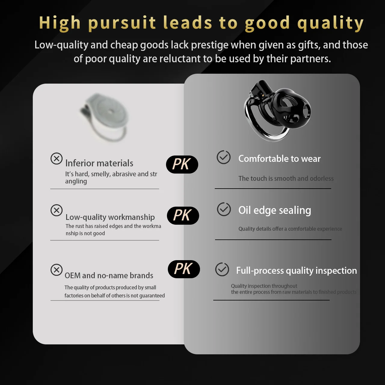 FRRK ABS Resin Black Male Chastity Cage with Aluminum Alloy Penile Ring Erotic Urethral Lock Penis Restraint Device BDSM Sex Toy