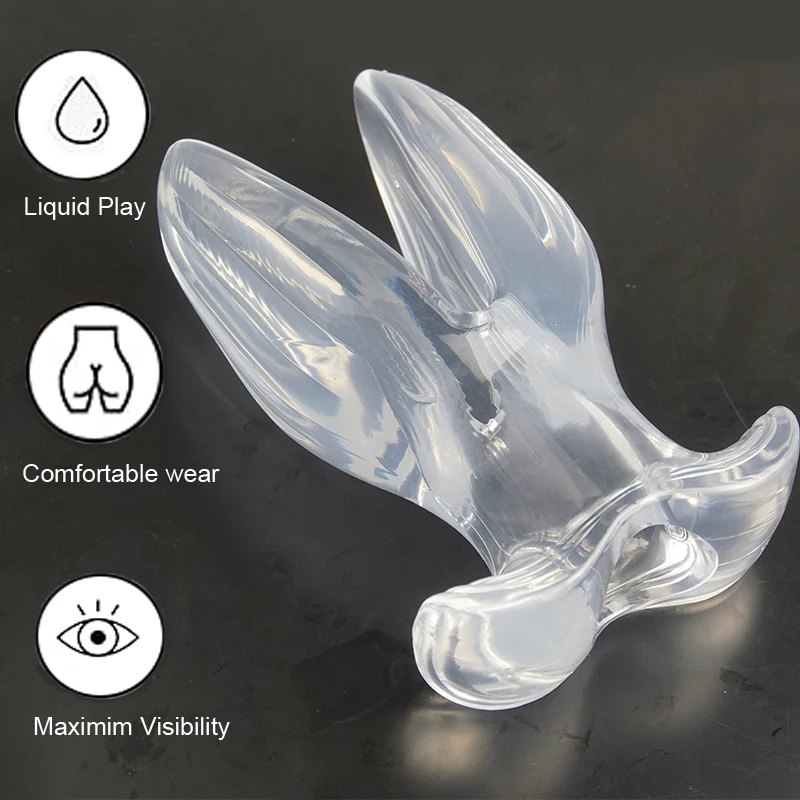 Peephole Anal Sex Toys,Hollow Speculum Peeking Anus Ass Butt Plug Expander Spreader, Tunnel Anus Dilation Analplug Buttplug