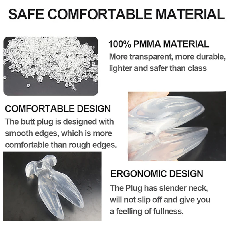 Peephole Anal Sex Toys,Hollow Speculum Peeking Anus Ass Butt Plug Expander Spreader, Tunnel Anus Dilation Analplug Buttplug