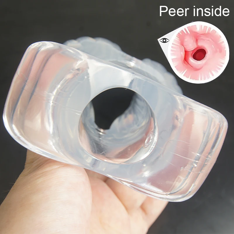 Peephole Anal Sex Toys,Hollow Speculum Peeking Anus Ass Butt Plug Expander Spreader, Tunnel Anus Dilation Analplug Buttplug