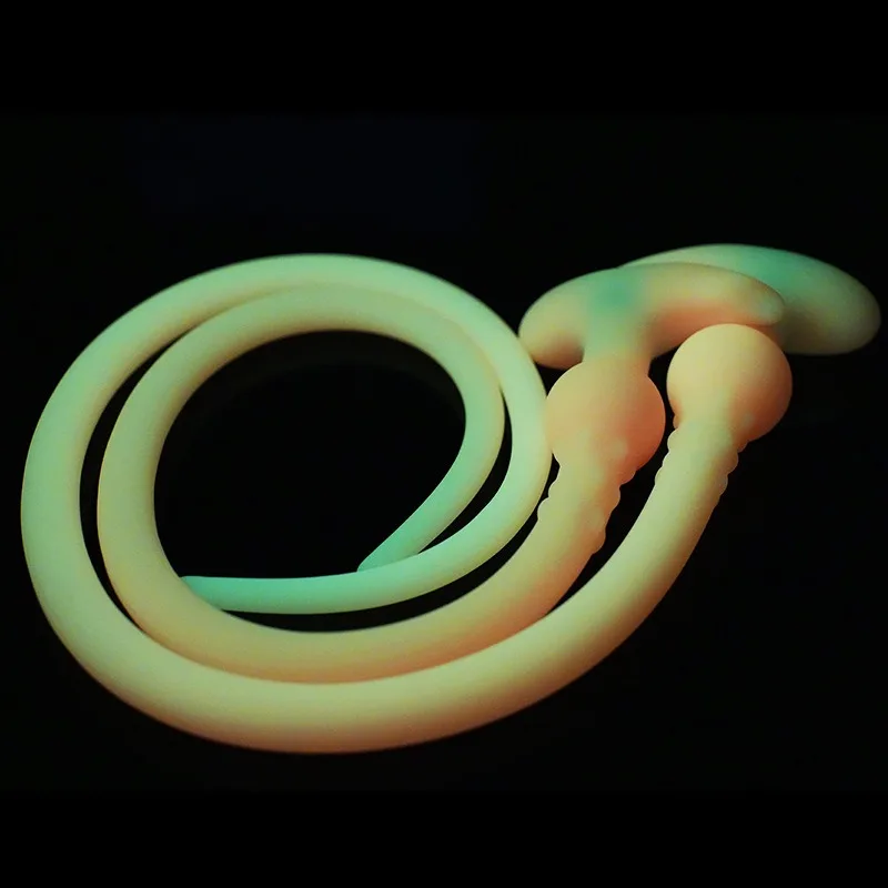 Long Silicone Anal Plug Douche Set Enema Probe Deep Anal Plug Shower Douche Nozzle Extended Enema Hollow Butt Plug Dildo SexToys