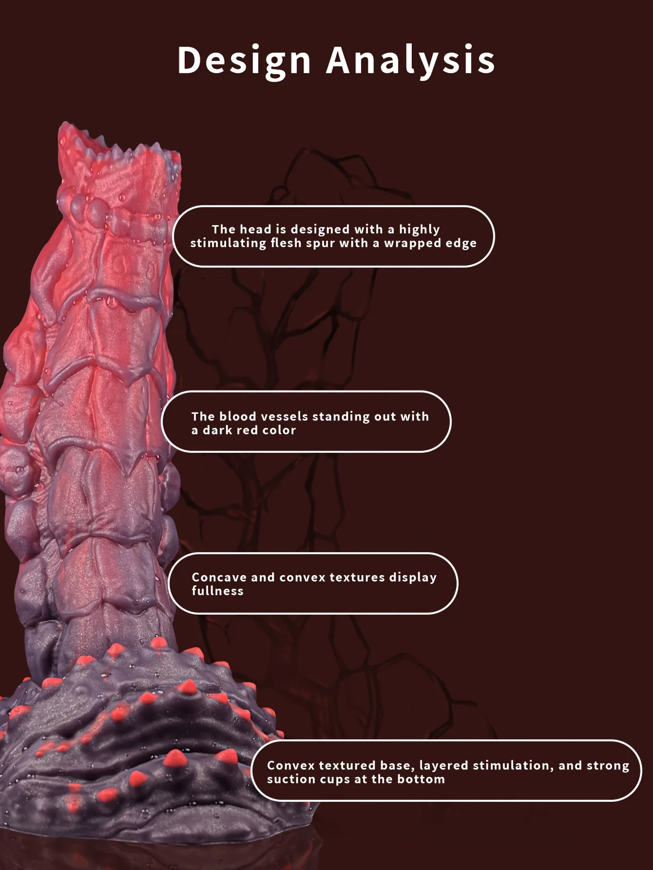 Cannibal Flower Petal Anal Plug Silicone Monster Rose Toy Dildo Large Buttocks Plug Dildo Clitoris G-spot Stimulation