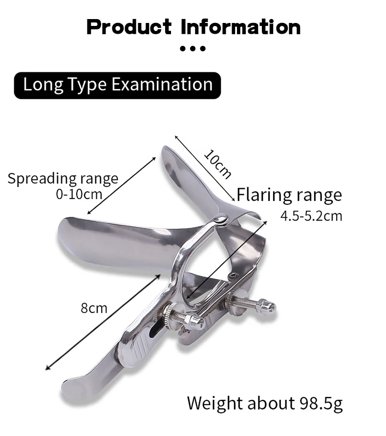 Vaginal Extender Speculum Duckbill Stainless Steel Gynecological Instruments Adult Women Extreme Private Parts Enema Sex Toys