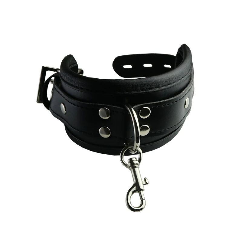 PU Leather Luxury Lock Fetish Slave Adult Sex Modeling Tool Restraint Hands and Legs Bondage