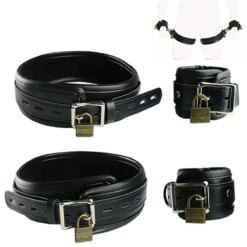 Conjunto Arnês Pernas Algemas Tornozeleiras Leg Harness Cadeados