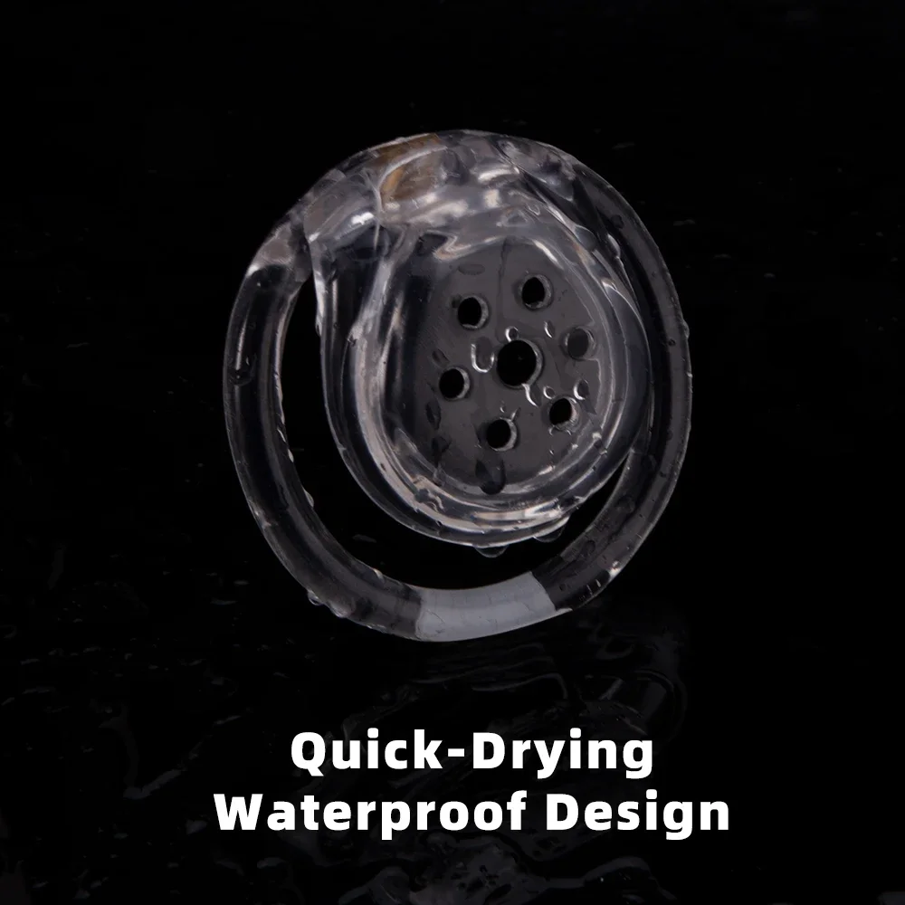 New Breathable Clear Male Chastity Cage Lightweight 3D Printed Design with 4 Base Rings for Secure BDSM Fetish Play