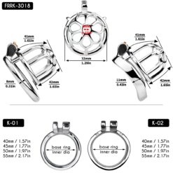 Alternative view of Cinto de Castidade FRRK Aço Inoxidável Strict Prision Chastity
