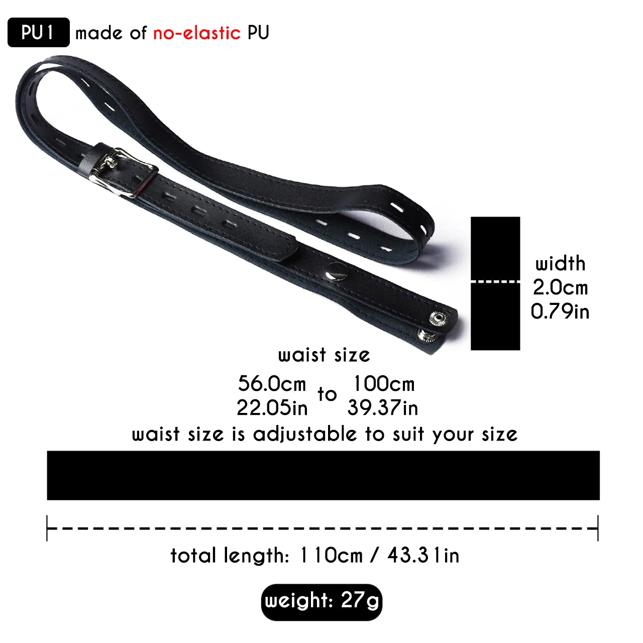 PU1 Belt not elastic