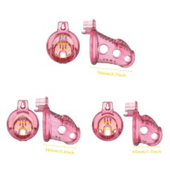 Alternative view of Gaiola de Castidade Macia Transparente 6 anéis Soft Cage