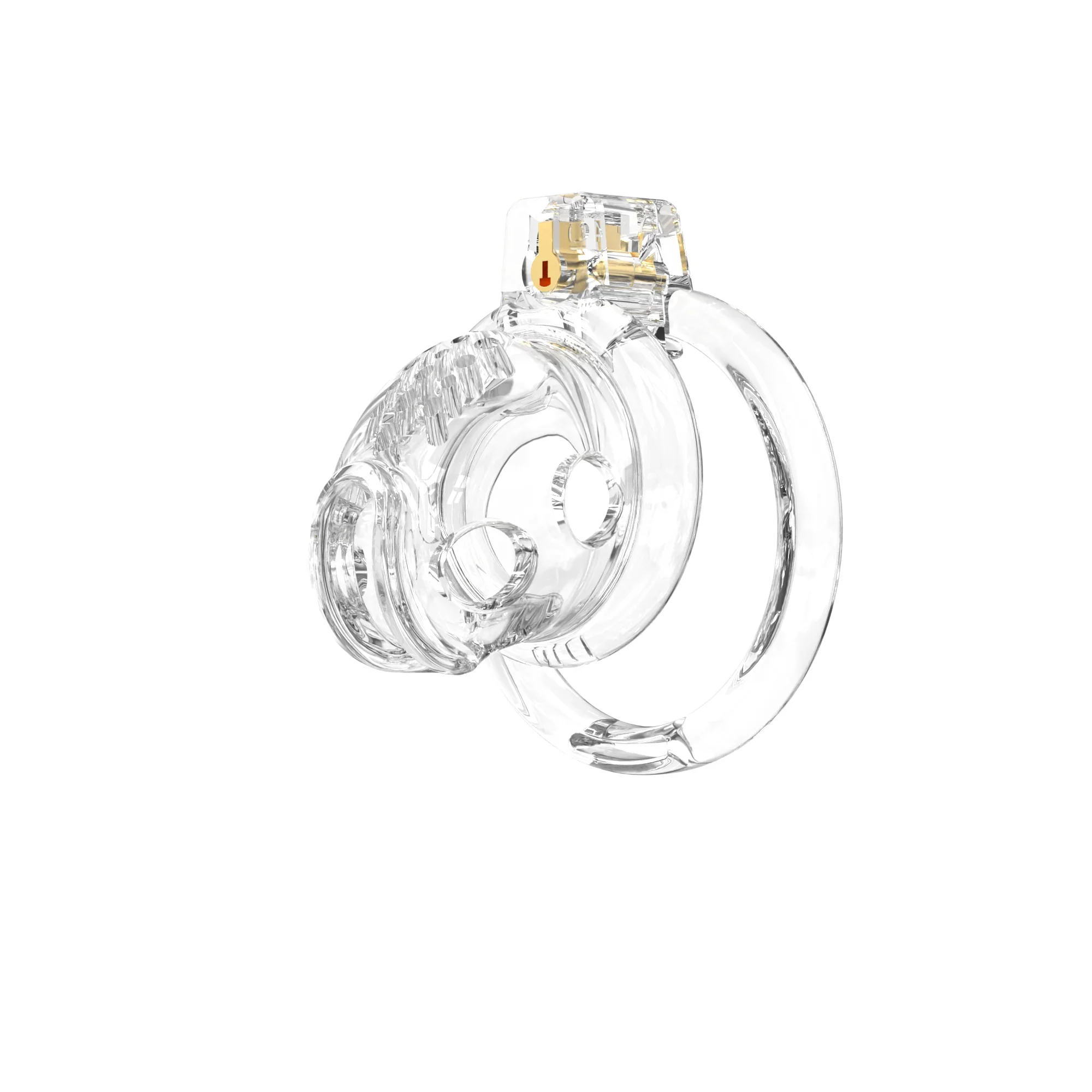 25NEW Soft Rubber Chastity Cage Transparent 6 Flat Ring CB Lock SM Male Abstinence Fake Penis Lock Adult Products Erotic Toys정조대