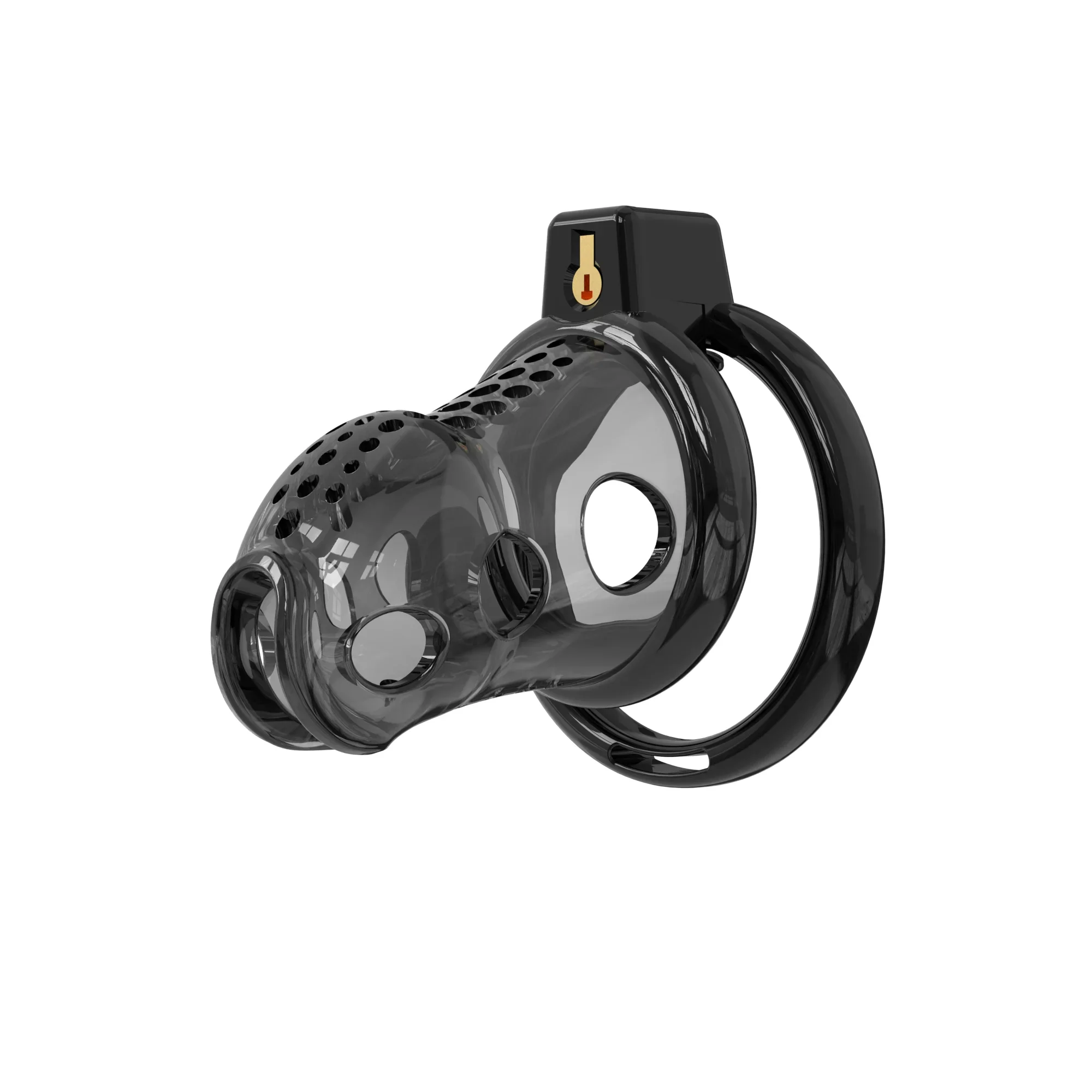 25NEW Soft Rubber Chastity Cage Transparent 6 Flat Ring CB Lock SM Male Abstinence Fake Penis Lock Adult Products Erotic Toys정조대