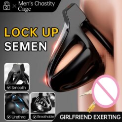 Alternative view of Cinto de Castidade Duas Gaiolas Long & Short