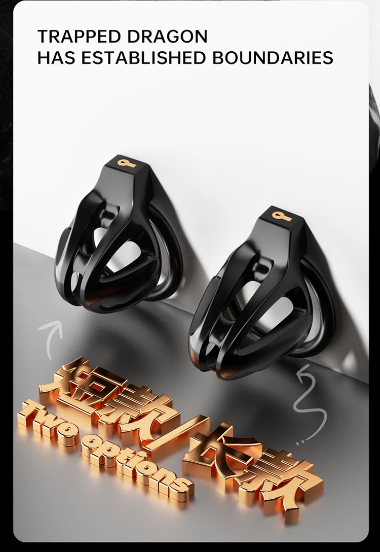 Long/Short Two Cages Male Chastity Cage Sex Toy with 4 Size Cock Rings Invisibility Equipment Props Restraint Device for Man Gay