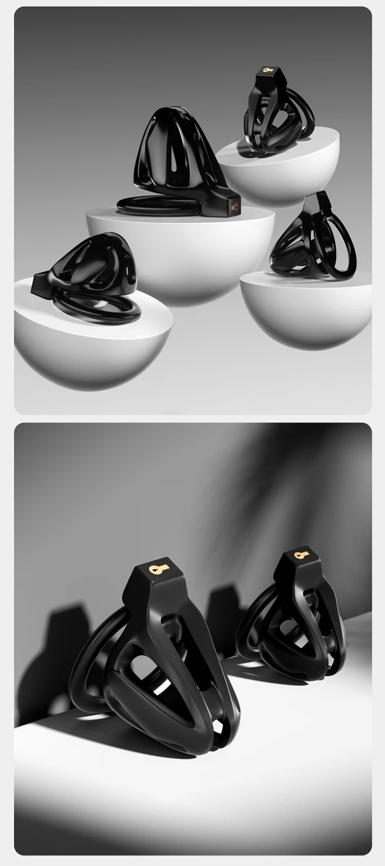 Long/Short Two Cages Male Chastity Cage Sex Toy with 4 Size Cock Rings Invisibility Equipment Props Restraint Device for Man Gay