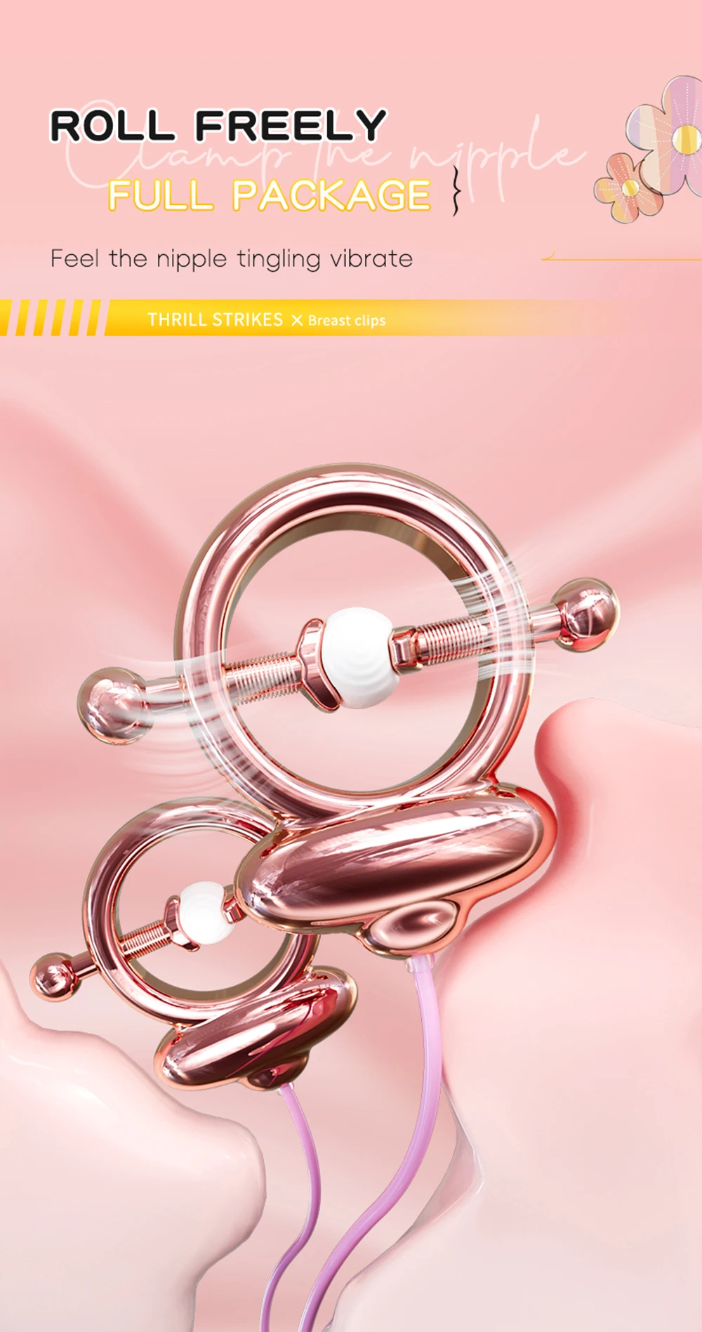 Electric Nipple Clamp Breast Massage Vibrator 15 Modes Enhancer Bondage Adult Stimulator Sex Toys For Women Couples Female