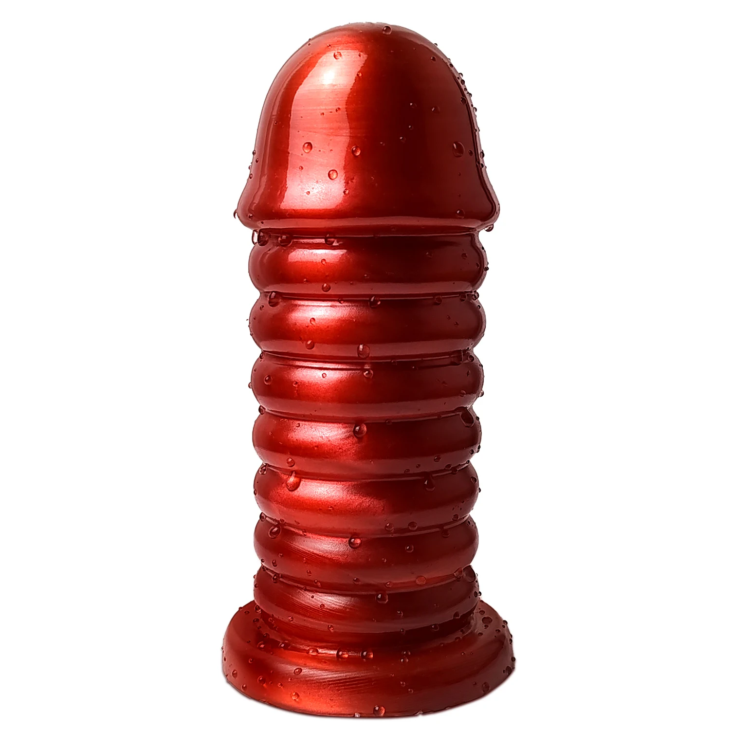 Plug Anal Grande Texturizado Ventosa Dildo Big Butt Plug Treinamento Anal Estimulador Próstata Vermelho