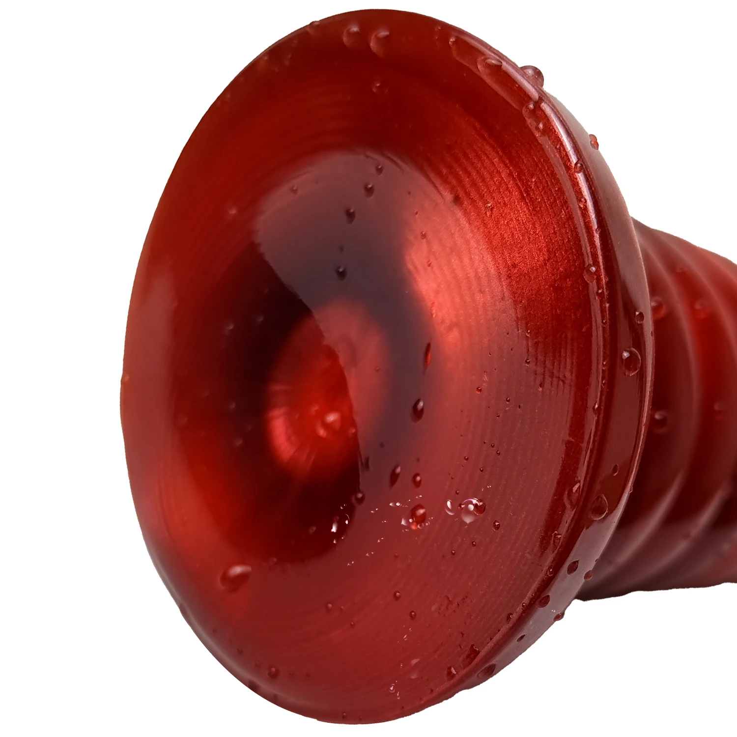 Plug Anal Grande Texturizado Ventosa Dildo Big Butt Plug Treinamento Anal Estimulador Próstata Vermelho - Imagem 4